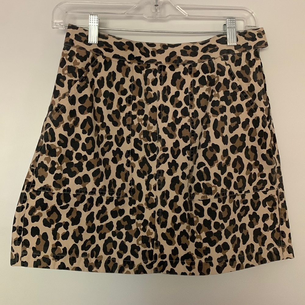 Leopard Print Levi’s Denim Mini Skirt